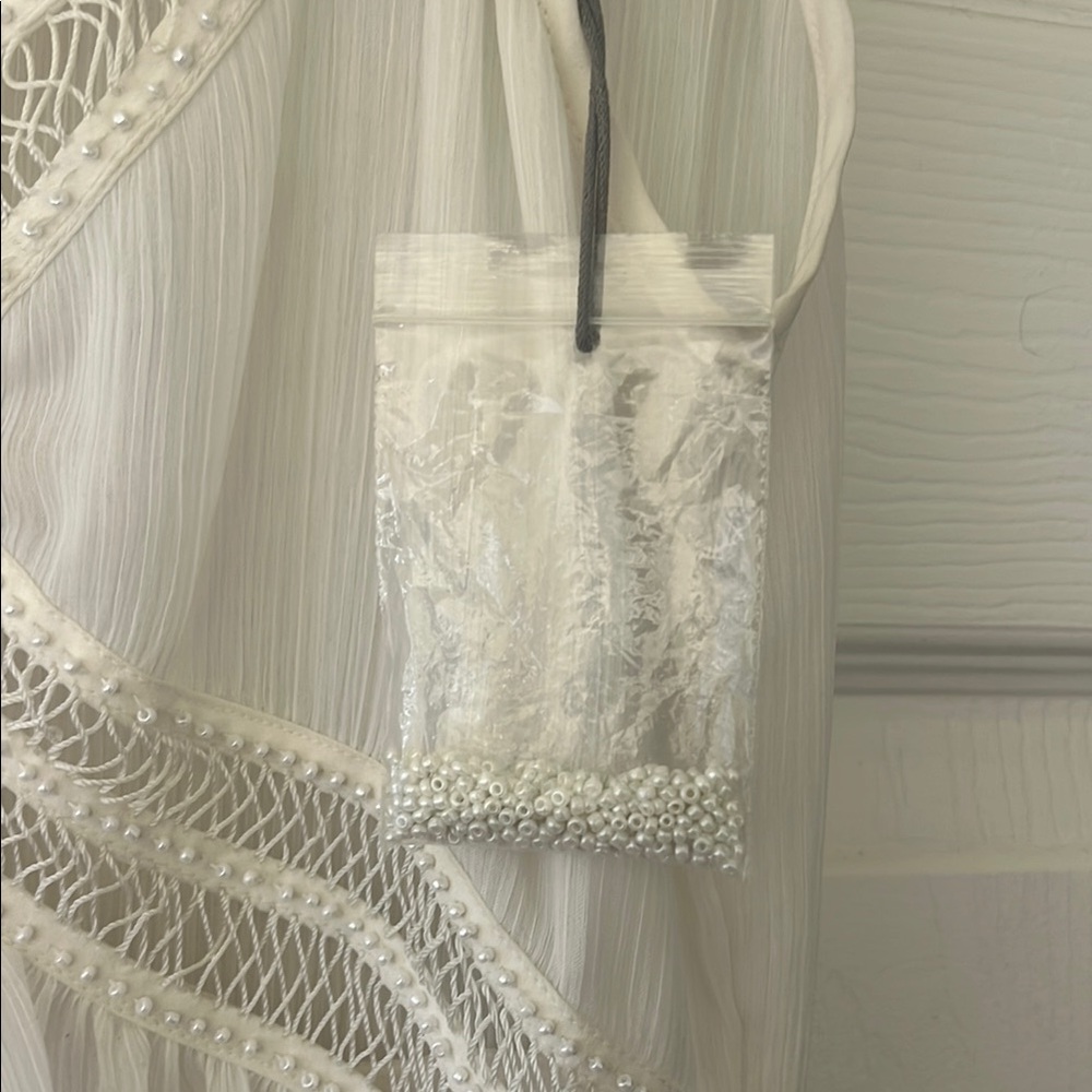BHLDN twelfth st jessalyn white sleeveless maxi bridal dress size 4 - Picture 10 of 15